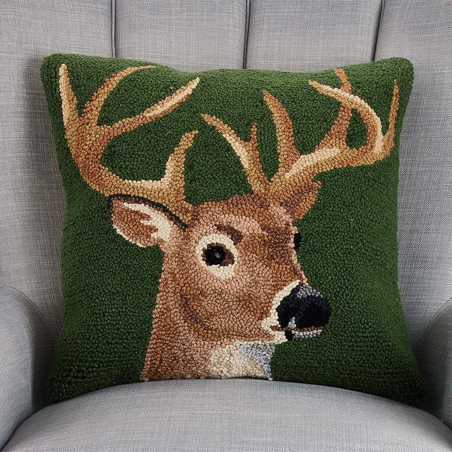 Wilderness Deer Hooked Pillow
