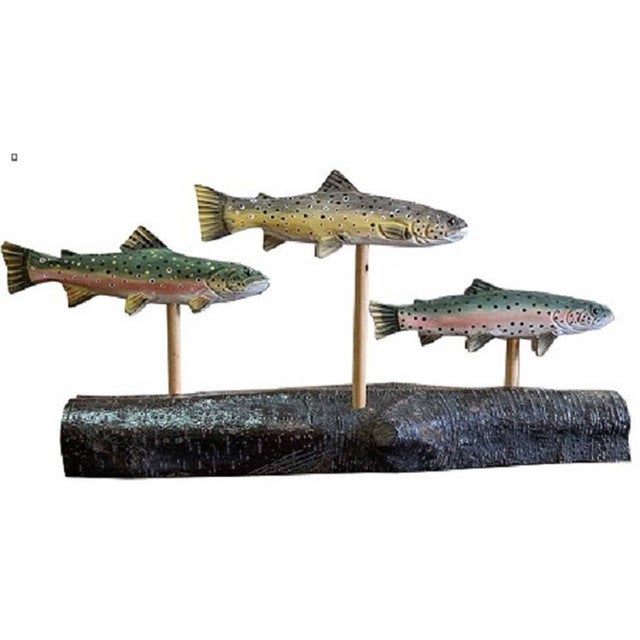 Swimming Fish Trio Sculpture