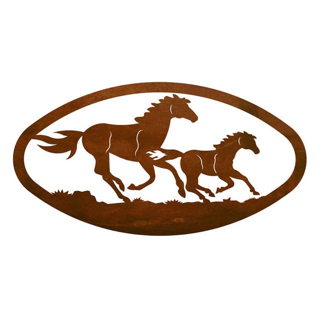 Galloping Horse Metal Wall Art