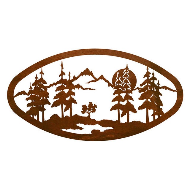 Moonlit Mountains Metal Wall Art