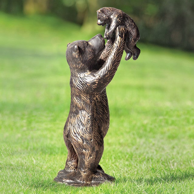 Bear and Cub Garden Sculpture