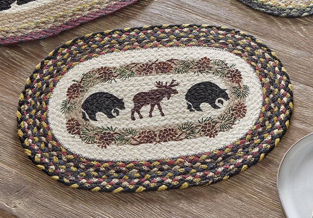 Bear & Moose Braided Jute Placemat