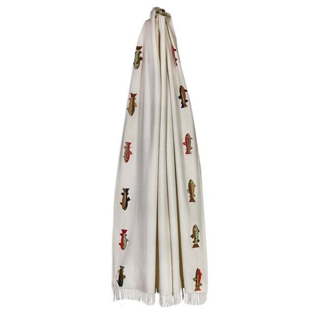 Trout Stream Wool Throw