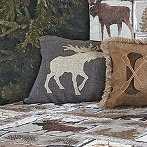 Bear & Moose Wilderness Twin Moose Pillow