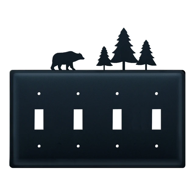 Bear & Pines Quadruple Switch Cover - OUT OF STOCK UNTIL 07/18/2026