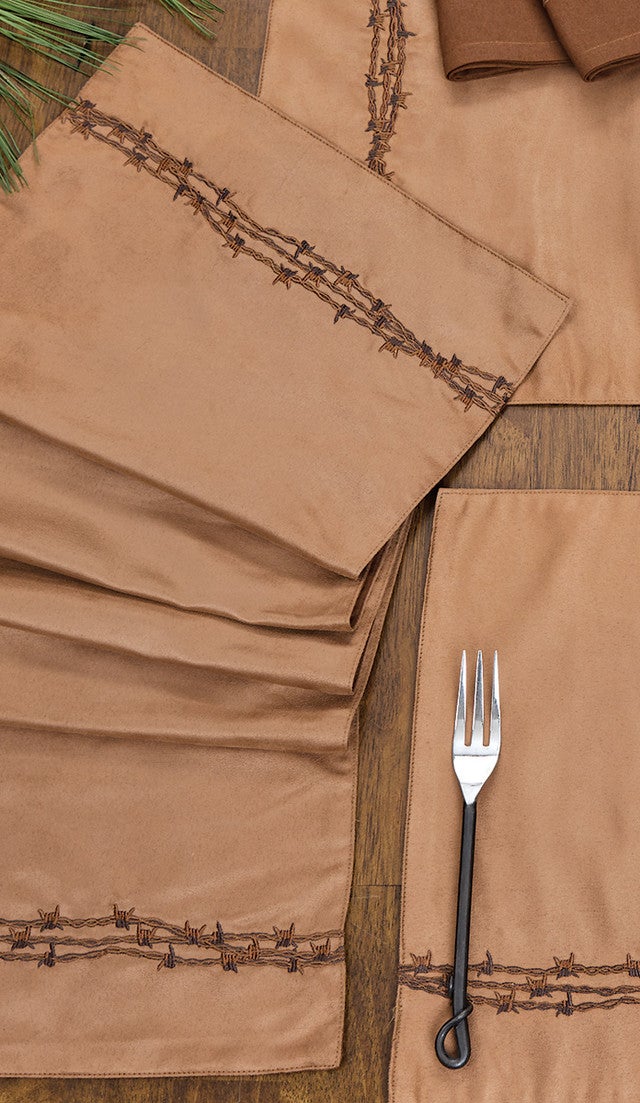 Cowboy Barbed Wire Table Runner - 54 Inch