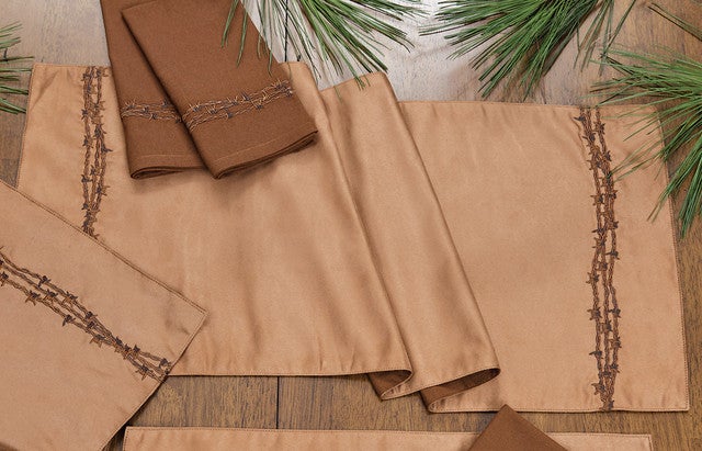 Cowboy Barbed Wire Table Runner - 36 Inch - OVERSTOCK