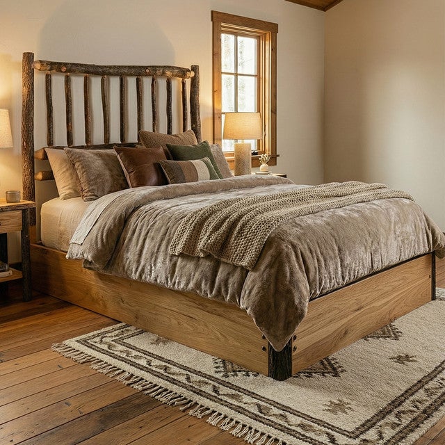 Hickory Platform Bed - Twin