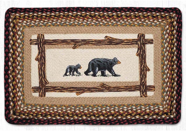 Bear Family Braided Rug