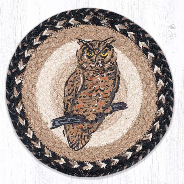 Great Horned Owl Trivets - Set of 3