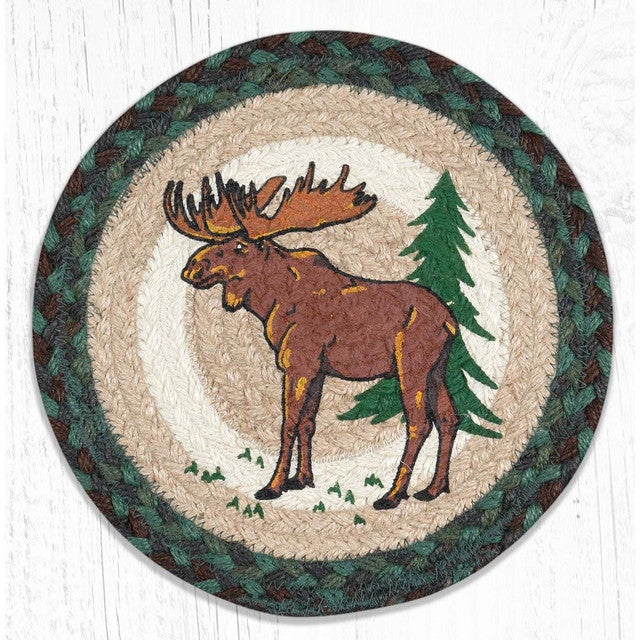 Tall Moose Round Trivets - Set of 3
