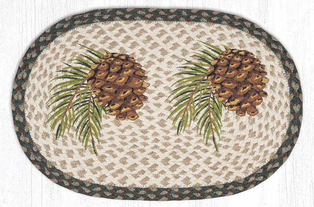 Pinecone Flourish Oval Placemats - Set of 2