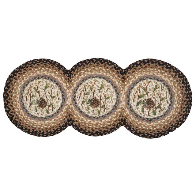 Pinecone & Twigs Tri-Circle Table Runner