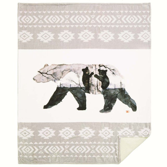 Bear Stories Sherpa Throw
