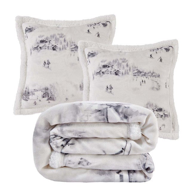 Ski Life Pillow & Throw
