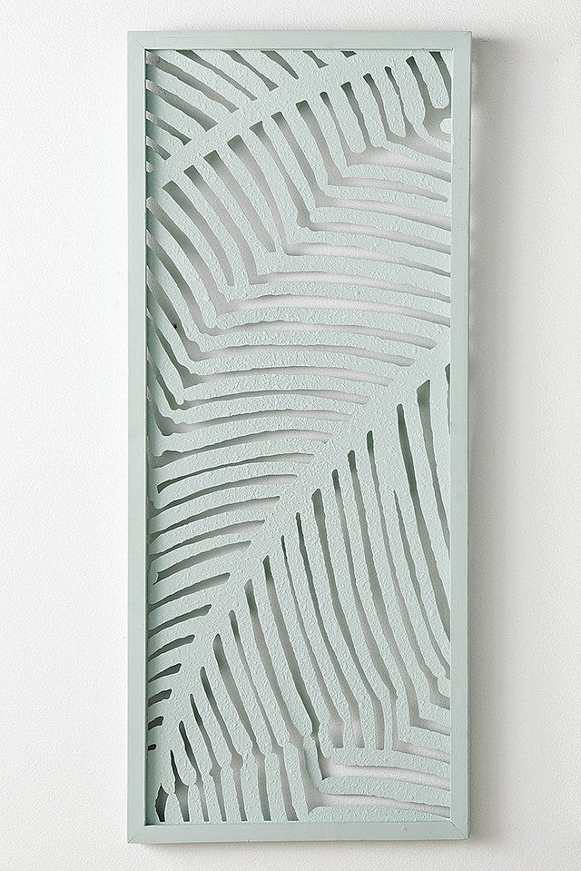 Blue Tropics Palm I Wood Wall Hanging - CLEARANCE
