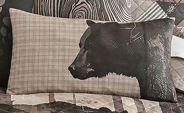 Black Bear Mist Accent Pillow