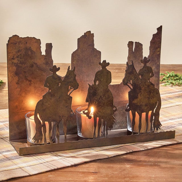 Wild West Cowboy Votive Centerpiece