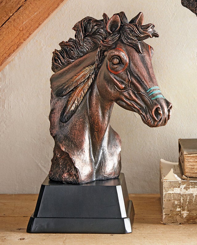 Warrior Horse Bust Sculpture
