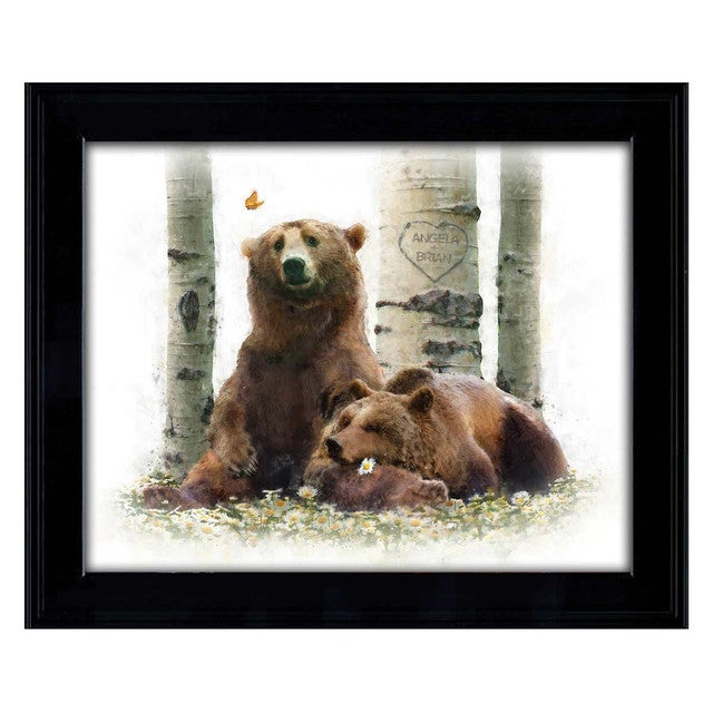 Bear Love Personalized Framed Print