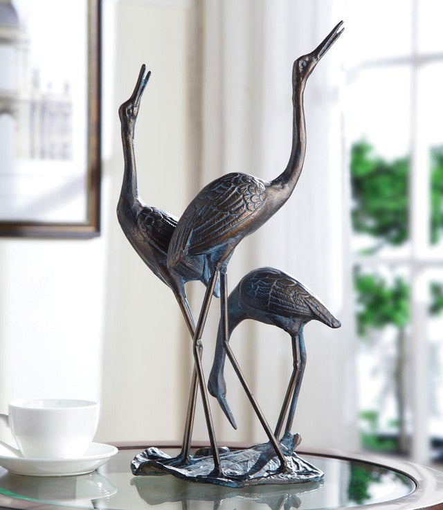 Crane Trio Statue - OVERSTOCK