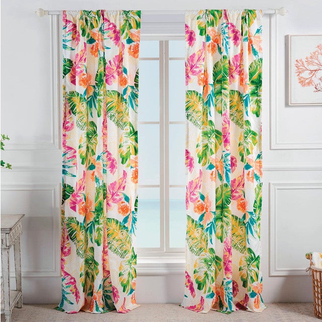 Tropical Flora Drapes - OVERSTOCK