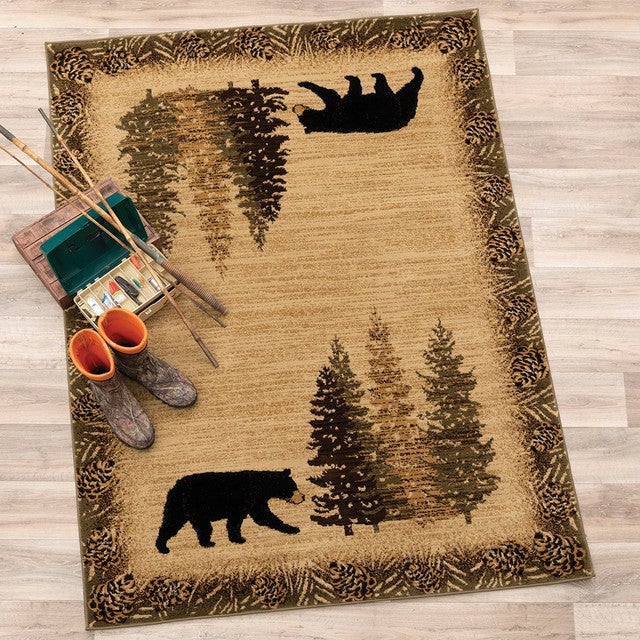 Timberland Trails Bear Rug - 2 x 3