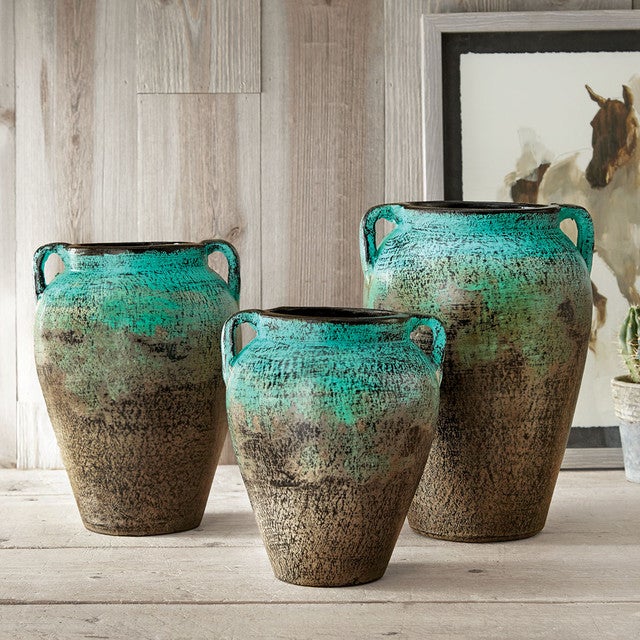 Mesa Sky Clay Jug Vases - Set of 3