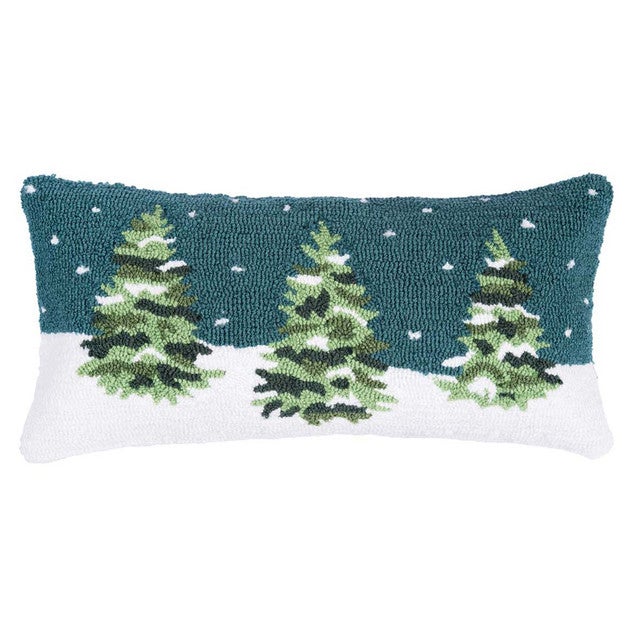 Woodland Retreat Hooked Throw Pillow