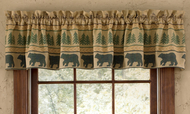 Bear Tracks Lined Valance