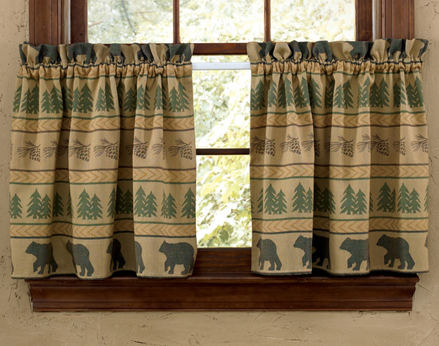 Bear Tracks Lined Window Tiers - 24 Inch
