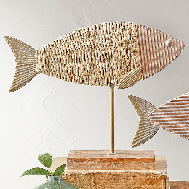 Seagrass Fish Tabletop Sculpture - Large - CLEARANCE
