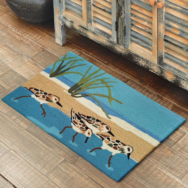 Oceanside Sandpipers Accent Rug - OVERSTOCK