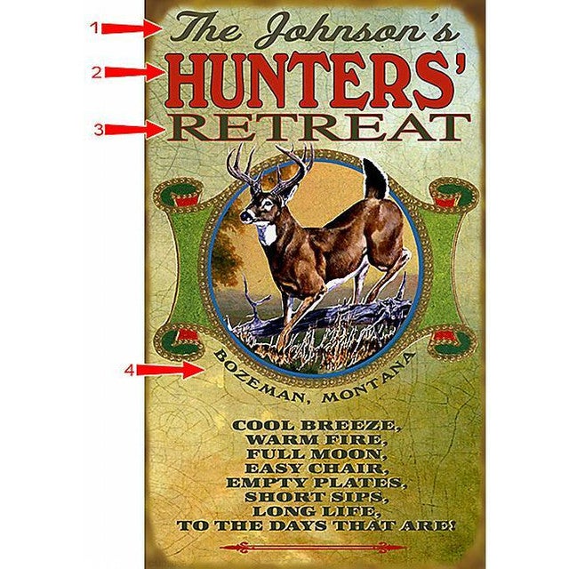 Deer Hunters Sign - 14 x 24