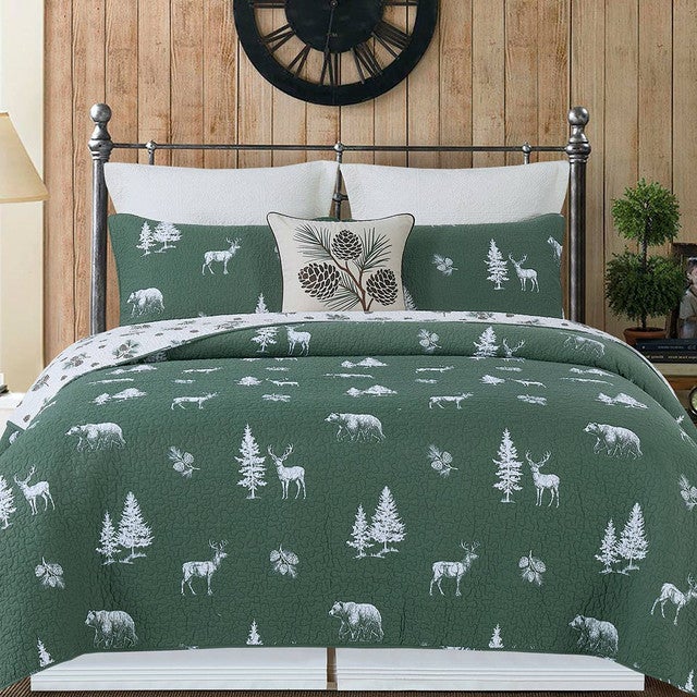 Pine Woods Wilderness Quilt Set - Twin