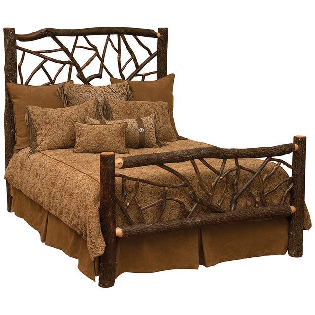 Hickory Log Twig Bed - Twin