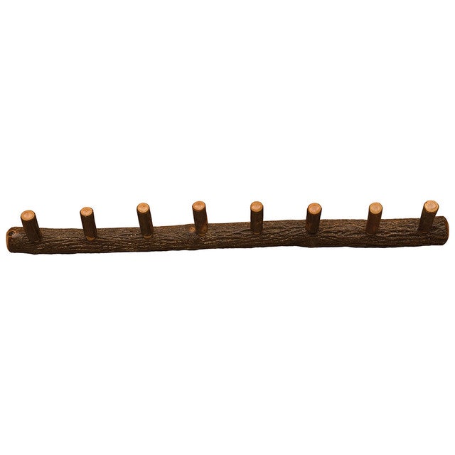 Hickory Log Wall Coat Rack - 48 Inch
