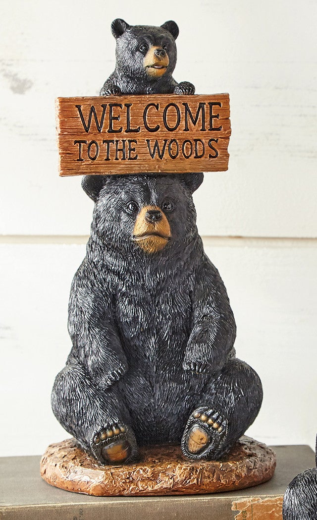 Welcome Bears Totem Sculpture