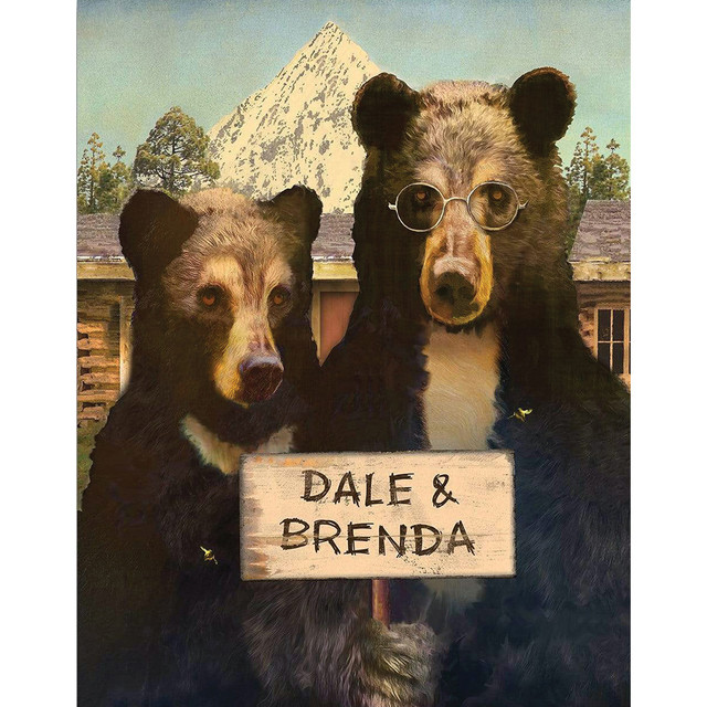 Bearly Gothic Personalized Block Mount - 11 x 14