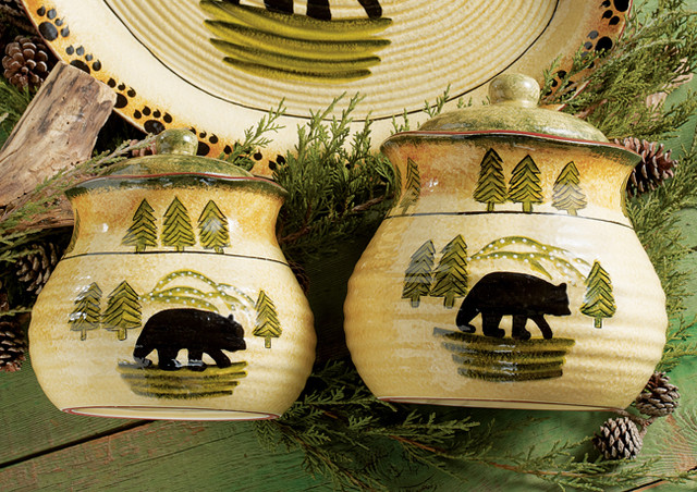 Black Bear Forest Canister Set - 3 pcs
