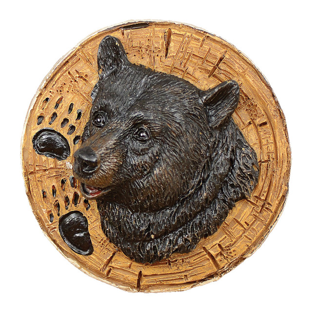 Black Bear Round Cabinet Knob- SALE