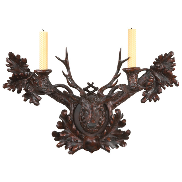 Black Forest Stag Wall Candleholder