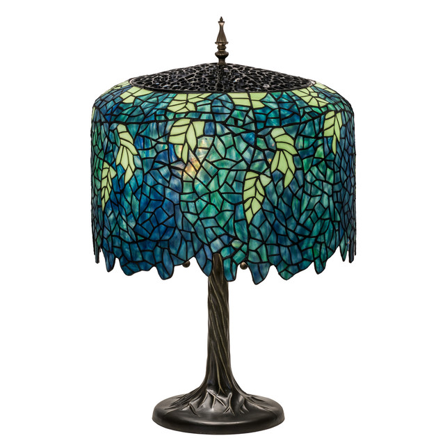 Blue Blooms Table Lamp - 28 Inch
