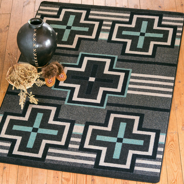 Bounty Turquoise Flint Rug - 3 x 4