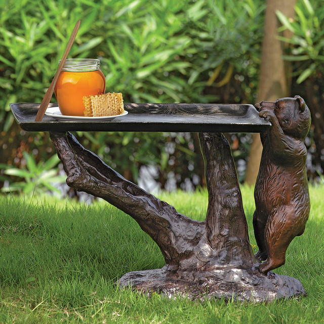 Bronze Finish Bear Table