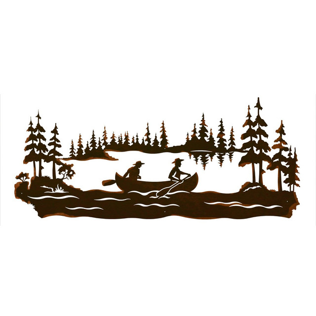 Canoers Metal Wall Art - 57 Inch