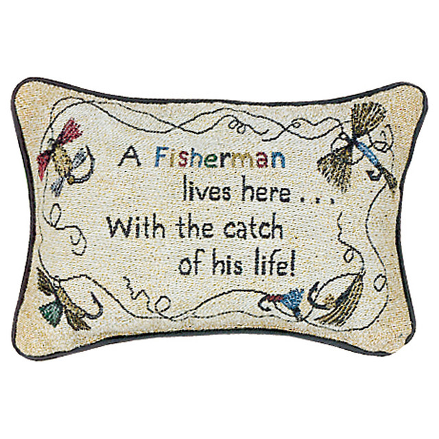 Catch of My Life Tapestry Pillow