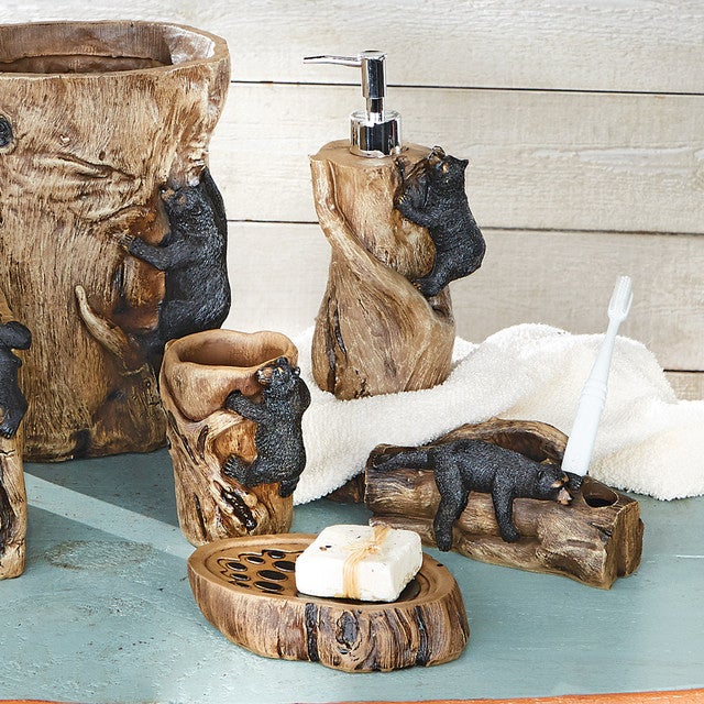Climbing Black Bears Bath Set - Set of 4