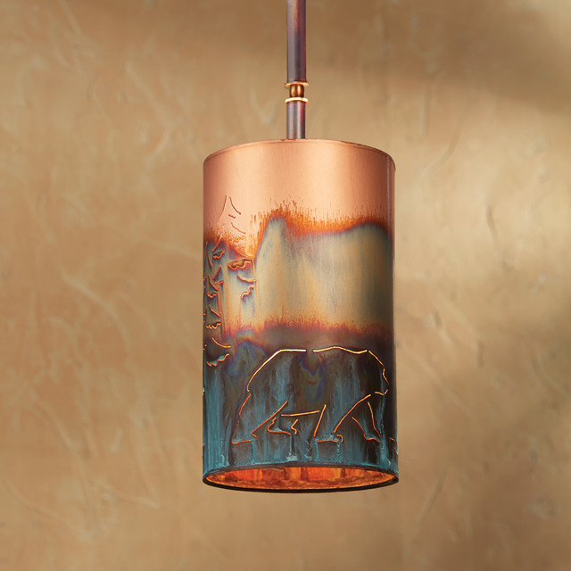 Copper Bear Pendant Light