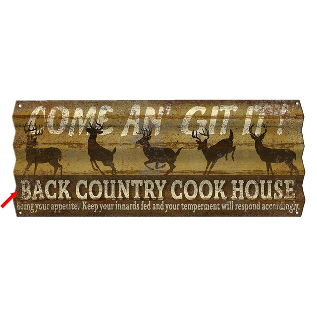 Country Cook House Personalized Sign - 14 x 36